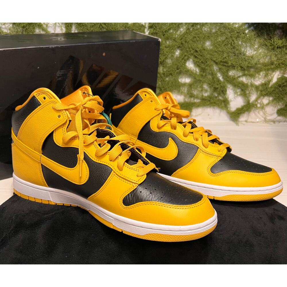 Nike Dunk High Retro Premium "Wu-Tang" Yellow Black Men's US Size 13 HJ4320-001